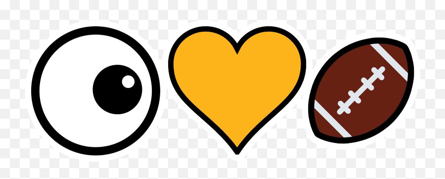 Wp I Love Football Yellow Emoji - Heart,Football Emojis