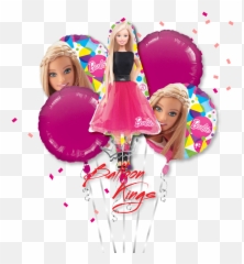 Barbie Bouquet - Barbie Balloons Png Emoji,Barbie Emoji