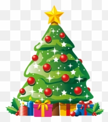 Transparent Deco Christmas Tree With Gifts Clipart - Clipart Transparent Background Christmas Tree Emoji,Holiday Emoji