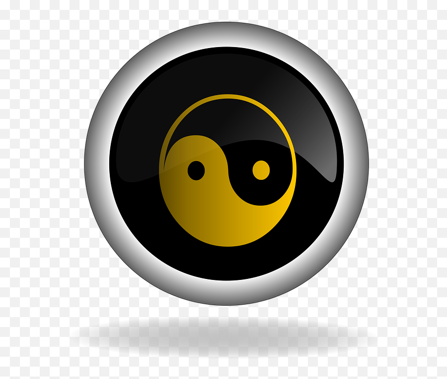 Yin And Yang Button Icon - Icon Emoji,Emoticon Japanese