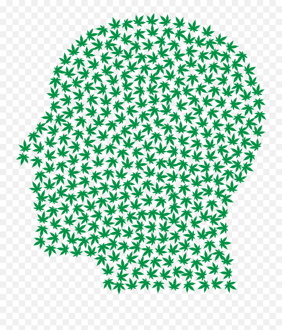 Literal Pothead Made Of Marijuana Leaves Vector Clipart - Drug Addiction Transparent Background Emoji,Weed Leaf Emoji