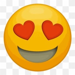 Romantic Feelings For Someone Over Text - Heart Eye Emoji Clipart