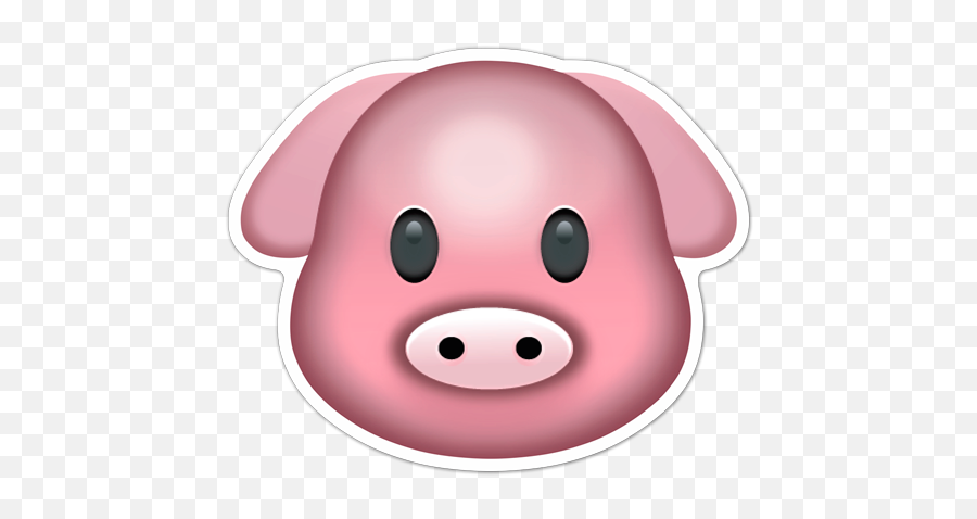 Pegatina Emoticono Cara De Cerdo Teleadhesivocom - Animal Emoticones De Whatsapp Emoji,Emoticono