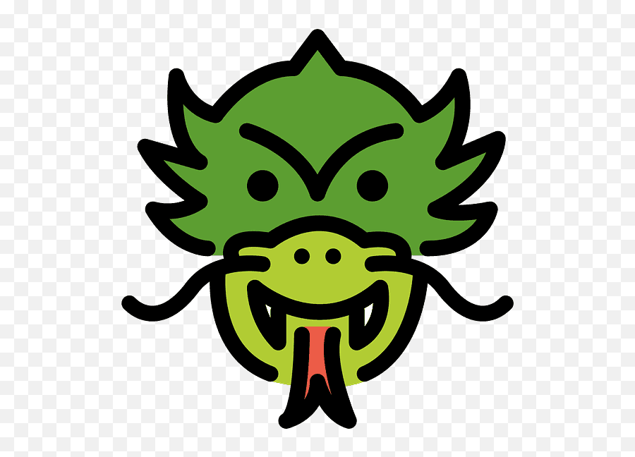 Dragon Face Emoji Clipart - Dragao Rosto,Dragon Emoji Png