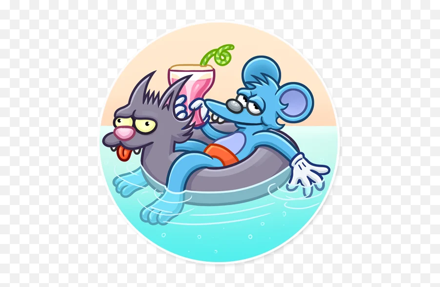 Itchy And Scratchy Stickers - Live Wa Stickers Mythical Creature Emoji,Emojios