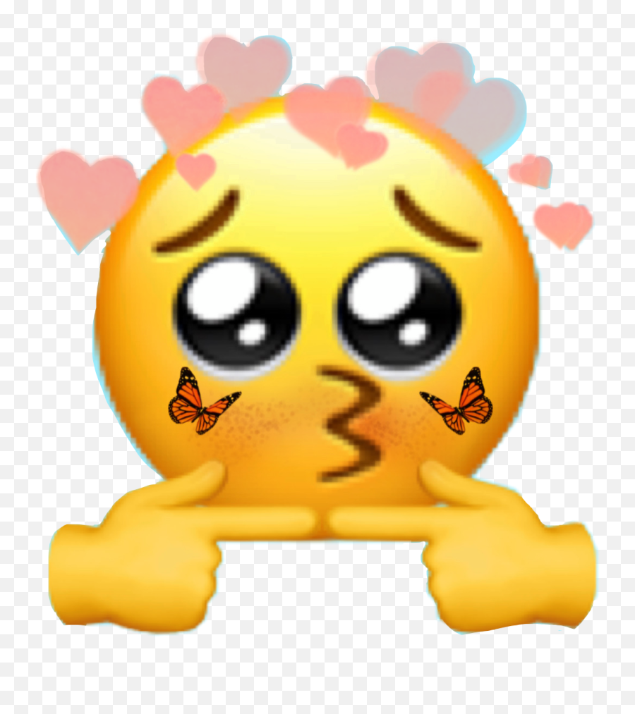 Emoji Blushing Art Heartcrown Sticker By - Emoji,Emoticon Art