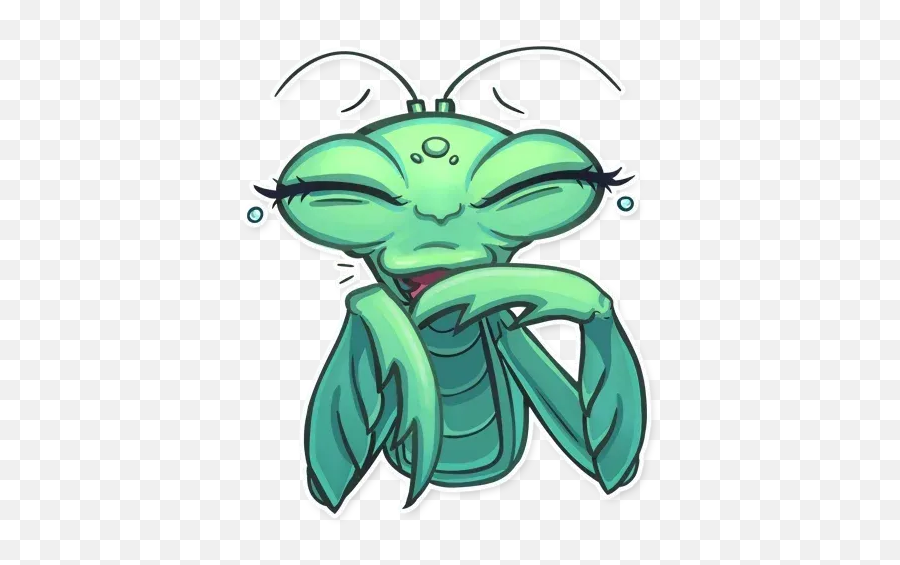 Mantis Eva Whatsapp Stickers - Stickers Cloud Fictional Character Emoji,Grasshopper Emoji