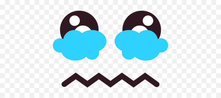 Simple Teary Emoticon Face - Ojos Llorosos Animados Png Emoji,Blow Emoji
