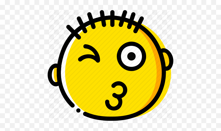 Smashicons Emoticons - Silly Face Clipart Black And White Emoji,Flirty Emoji
