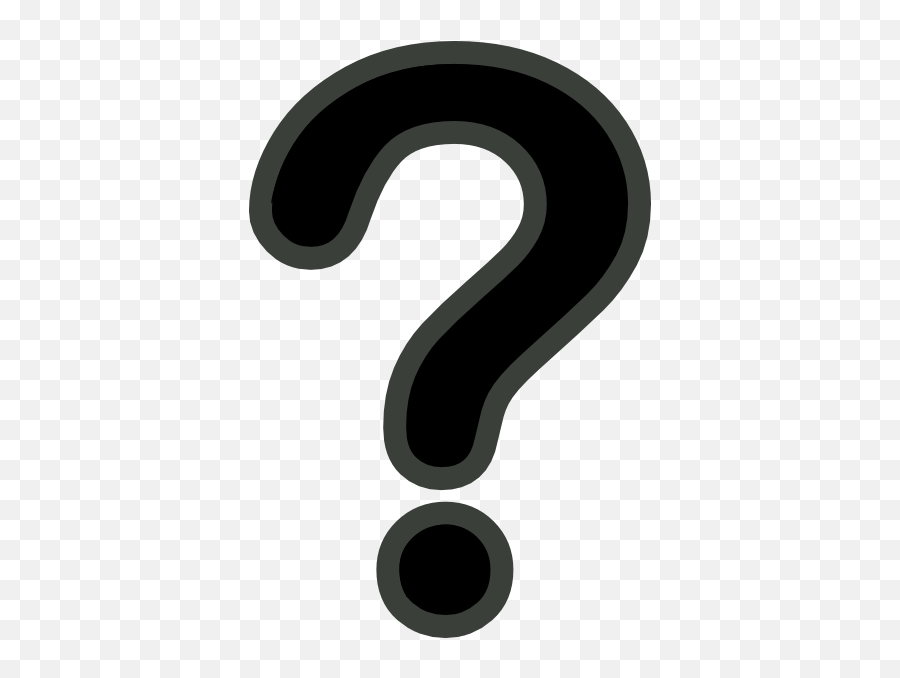 Question Mark Clipart - Question Mark Clipart Black And White Emoji,Black Question Mark Emoji