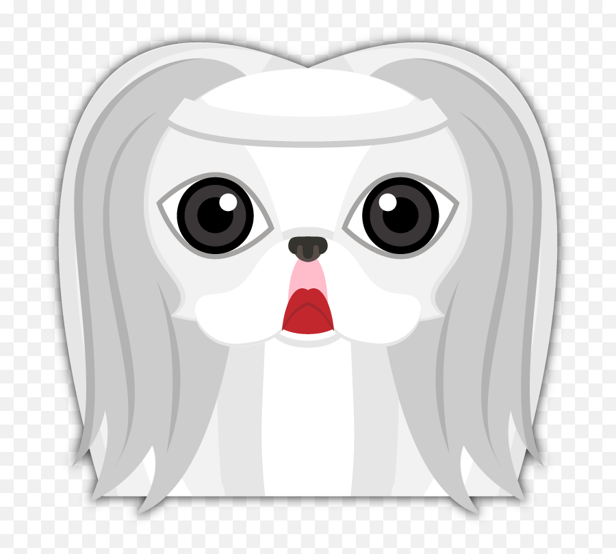 Japanese Chin Emoji Stickers Are You A - Cartoon,Emoji Puppy