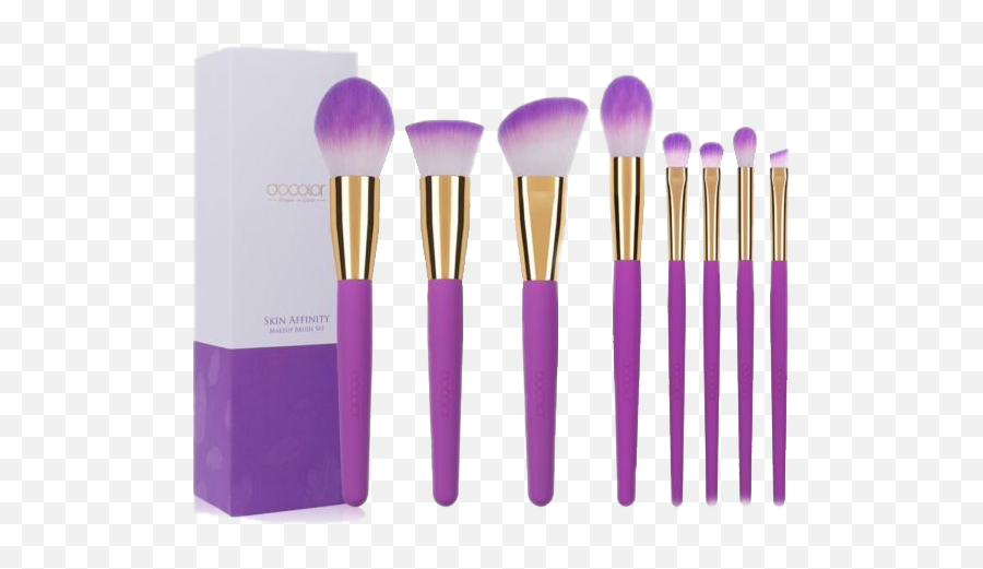 Download Free Png Pink Makeup Brush Set - Skin Affinity Docolor Emoji,Makeup Emoji Png