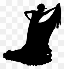 Spanish Dancer Silhouette - Flamenco Dancer Silhouette Emoji,Flamenca Emoji
