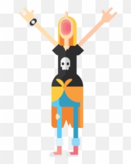 Flat Design Illustration - Rocker Illustrator Flat Design Emoji,Lumberjack Emoji