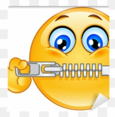 Zipper Emoticon Wall Mural Pixers - Don T Interrupt Emoji,Whistling Emoji
