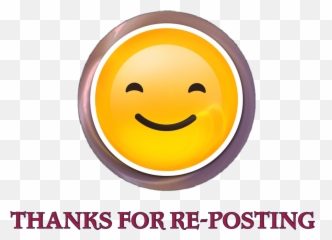 Thanks Repost - Smiley Emoji,Thanks Emoticon