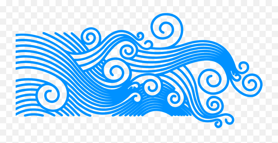Waves Wave Pattern Summer Glyph Design - Transparent Background Ocean Clipart Emoji,Emoticon Japanese