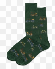 Mens Bikes Crew Socks - Sock Emoji,Bourbon Emoji