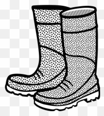 Boot Boots Clothing - Rubber Shoes Clipart Black And White Emoji,Emoji Clothes And Shoes