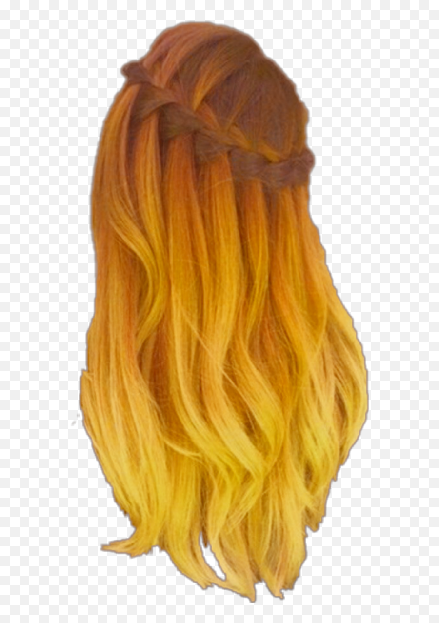 Blonde Hair Wig Rearview - Lace Wig Emoji,Wig Emoji