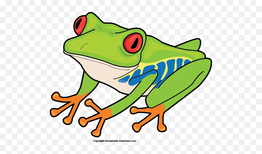 Free Frog Clipart 3 - Red Eyed Tree Frog Clipart Emoji,Frog Emoji Transparent