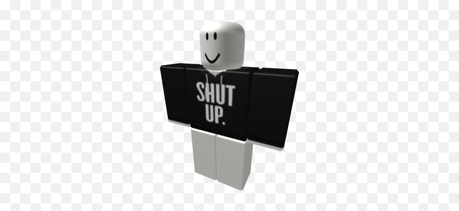 Shut Up Hoodie - Black Trench Coat Roblox Emoji,Shut Up Emoticon