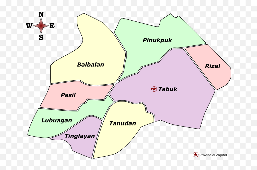 Kalinga Labelled Map - Map Of Kalinga Province Emoji,Compass Emoji