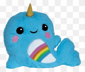 Iscream Rainbow Narwhal Scented Furry Pillow - Stuffed Toy Emoji,Narwhal Emoji