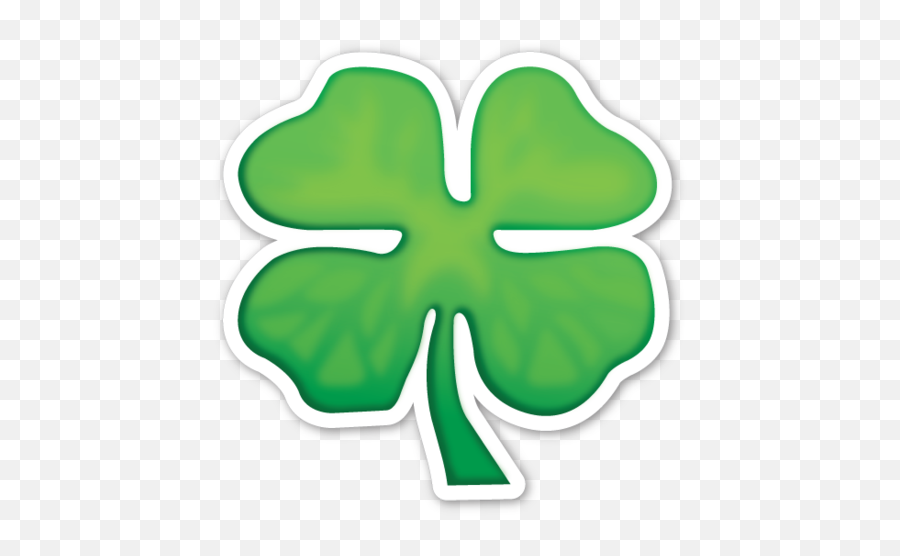 Four Leaf Clover - Emoticones De Whatsapp Trebol Emoji,Shamrock Emoji