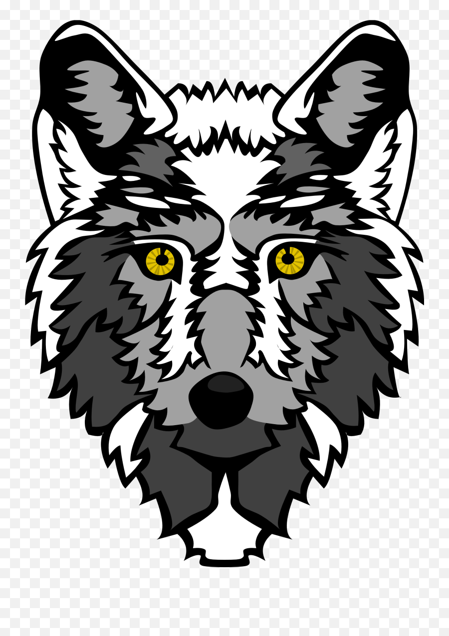 Wolf Head Art Vector Png Clipart - Wolf Head Art Png Emoji,Wolf Emoji Png