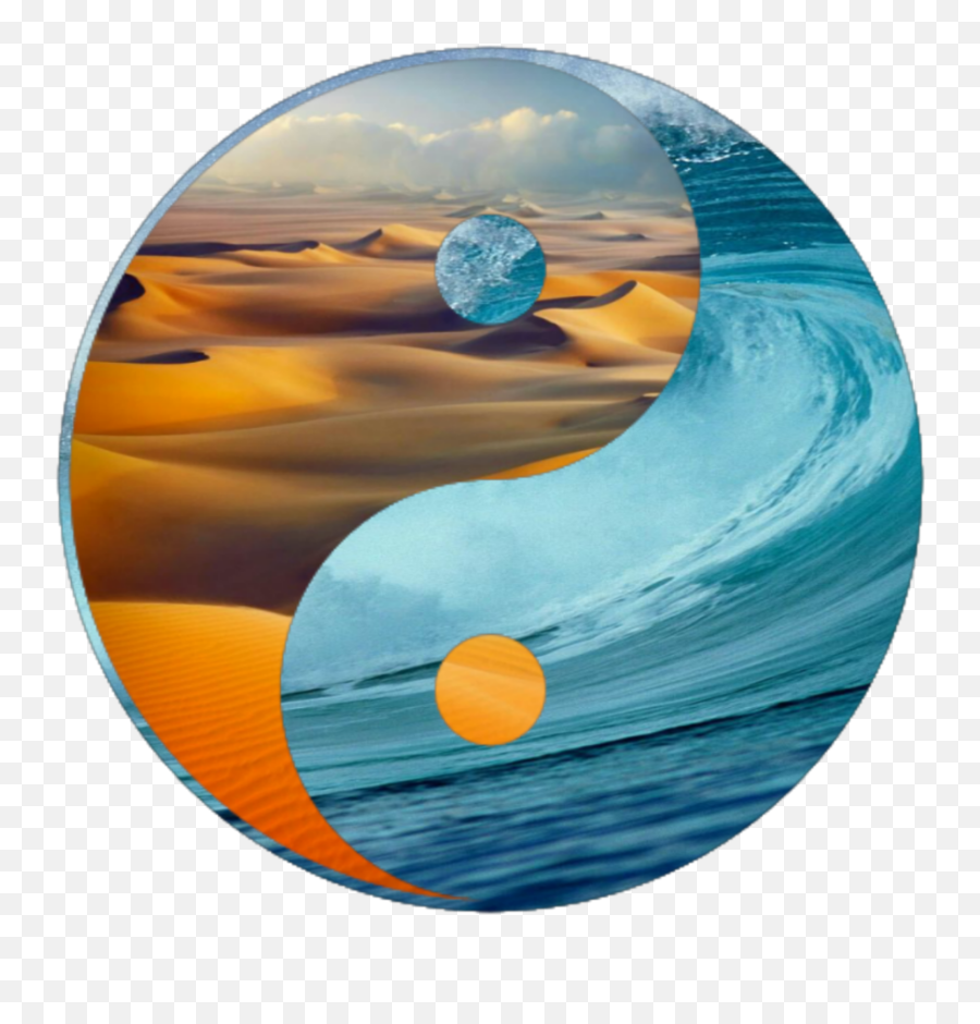 Yinyang Yin Yang Sticker By Ana Abece - Yin Yang Sky Sea Emoji,Yin Yang Emoji