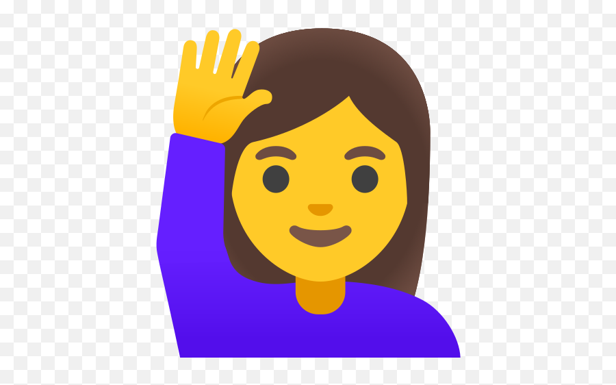 Woman Raising Hand Emoji - Raising Hand Clip Art,Raised Hand Emoji