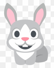 Rabbit Emoji Clipart - Transparent Rabbit Sticker,Easter Bunny Emoji