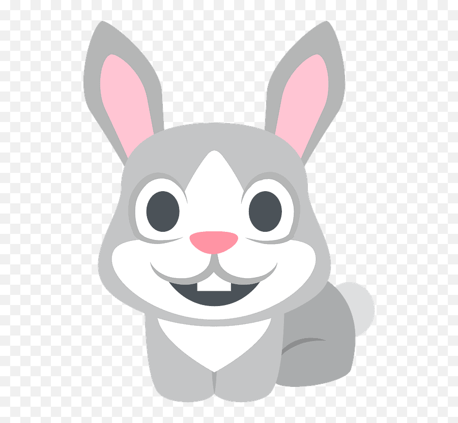 Rabbit Emoji Clipart - Transparent Rabbit Sticker,Easter Bunny Emoji