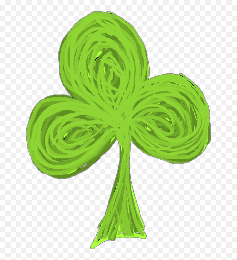 Clover 3leafclover Drawn Cartoon 3 Leaf Green Shamrock - Grass Emoji,Clover Emoji