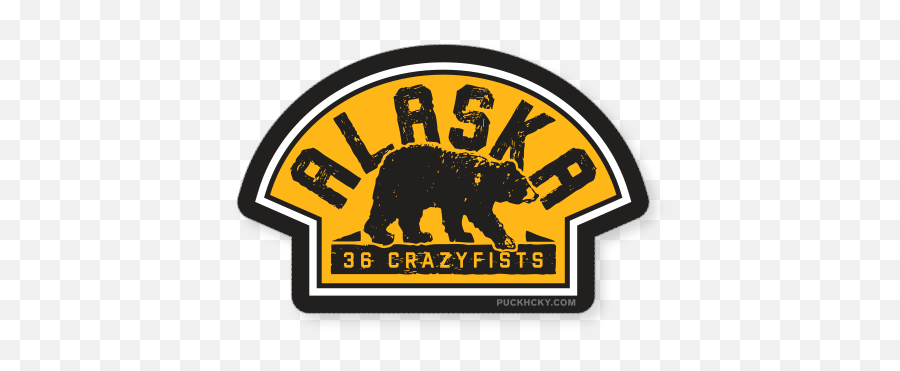 36cf Vintage Alaska Hockey Sticker - Automotive Decal Emoji,Alaska Flag Emoji