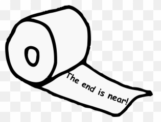 End Is Near Toilet Paper Vector Clipart Image - The Emoji