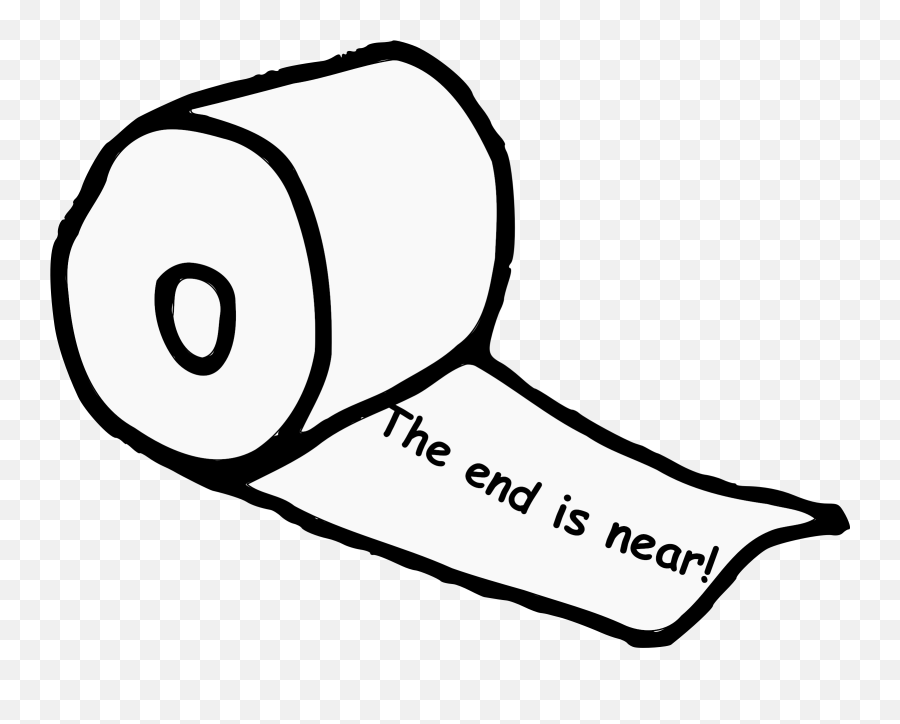 End Is Near Toilet Paper Vector Clipart Image - Toilet Paper The End Emoji,Fire Emoji Iphone