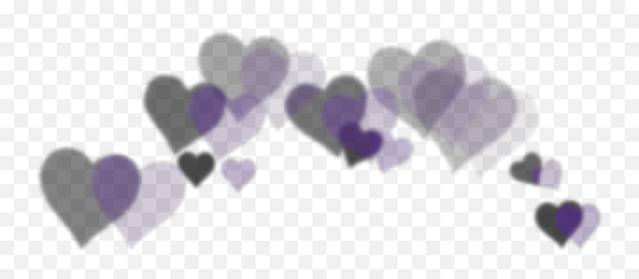 Black Purple Emoji Heart Crown Sticker By Josephine - Black And Red Emoji Crown,What Is The Purple Emoji