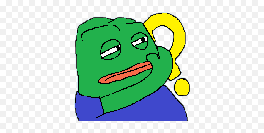 Pepe Meme Rarepepe Question Thinking Thonking - Pepe Frog Question Mark Emoji,Thonking Emoji