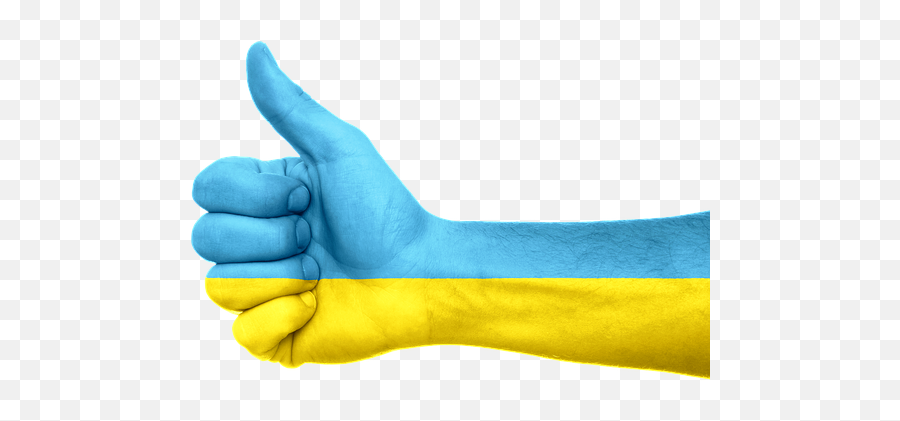 Thumbs Up Like Illustrations - Ukraine Flag On Hand Emoji,Ukraine Flag Emoji