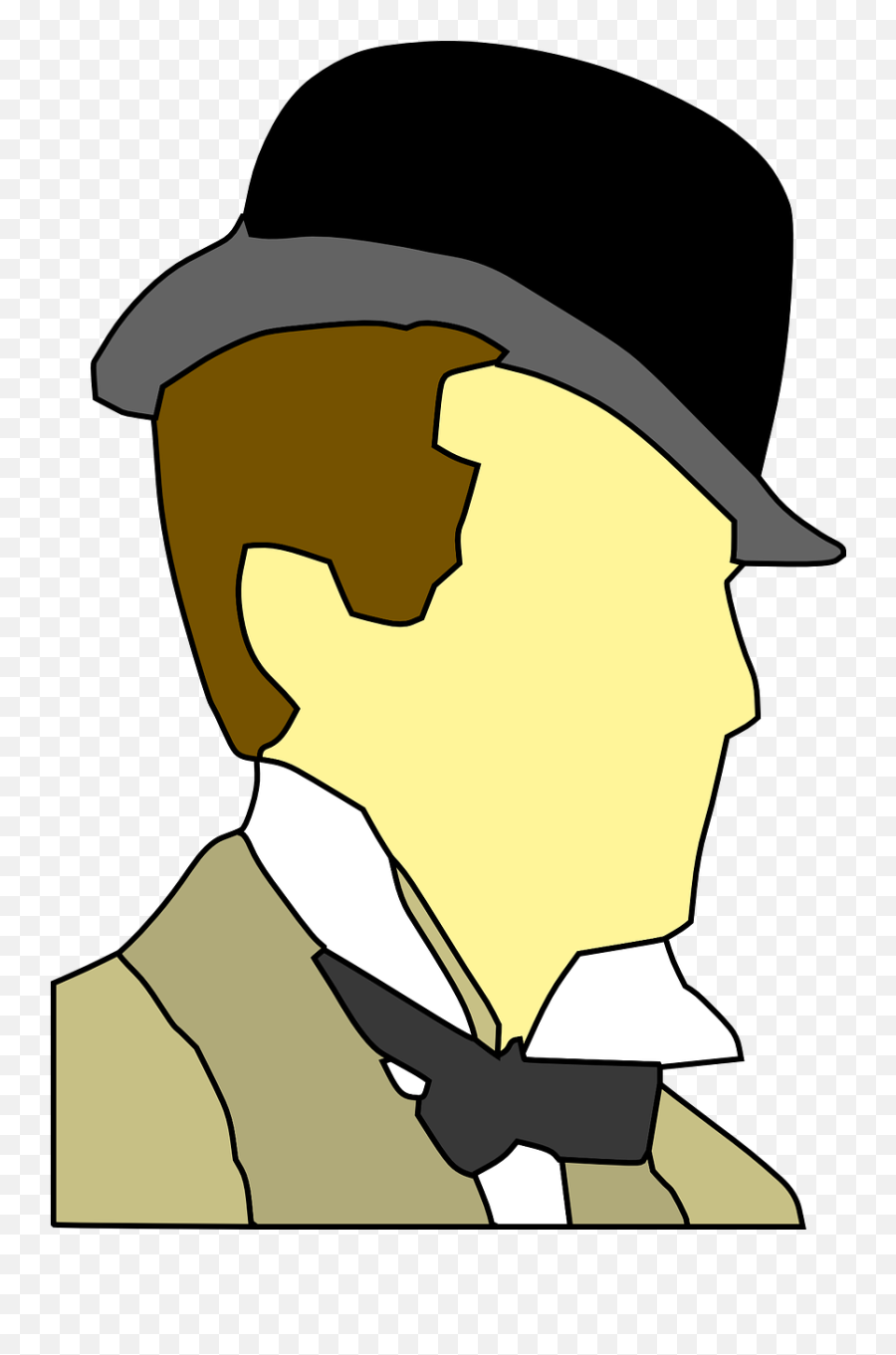Topper Man Clothing Hat Suit - Clipart Of Man Wearing Hat Emoji,Emoticon Shrug