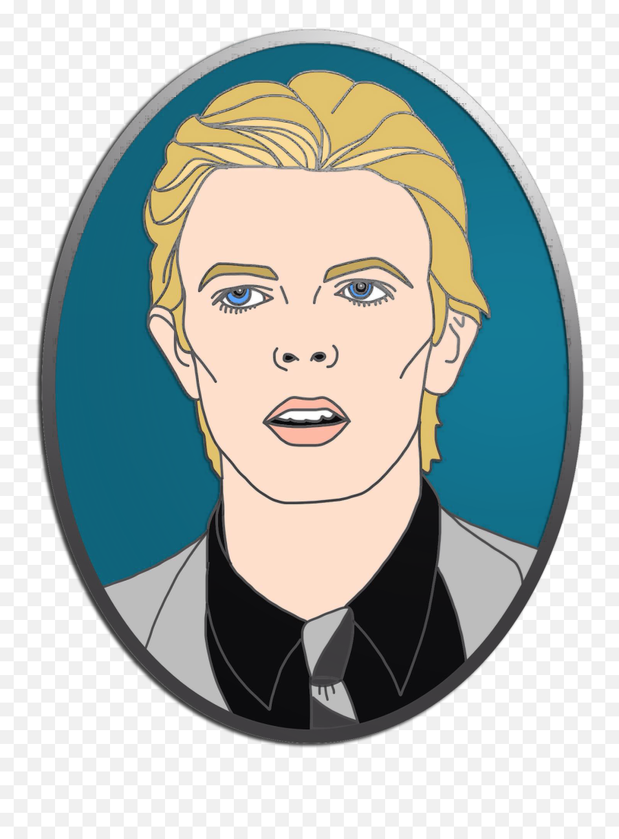 David Bowie Lapel Pins - Illustration Emoji,Bowie Emoji