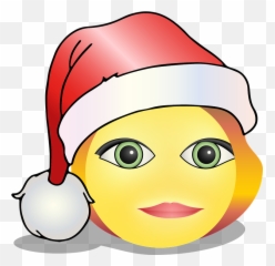 Smiley Christmas Santa Hat - Smiley Weihnachten Emoji,Snowflake Emoji