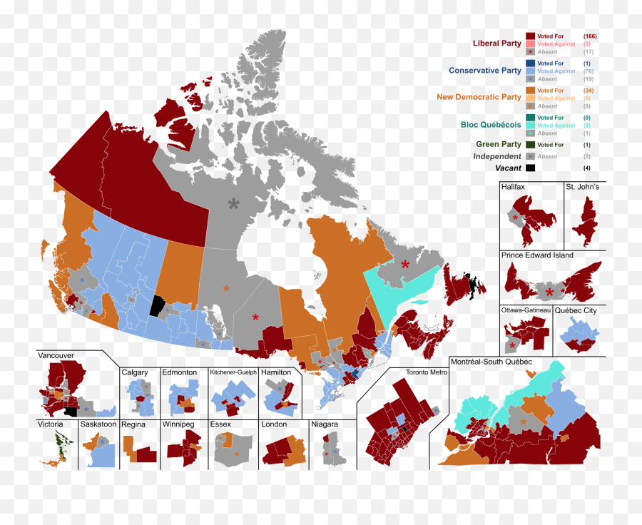 Cannabis Act - Canada Election Map Results 2019 Emoji,Pot Leaf Emoji
