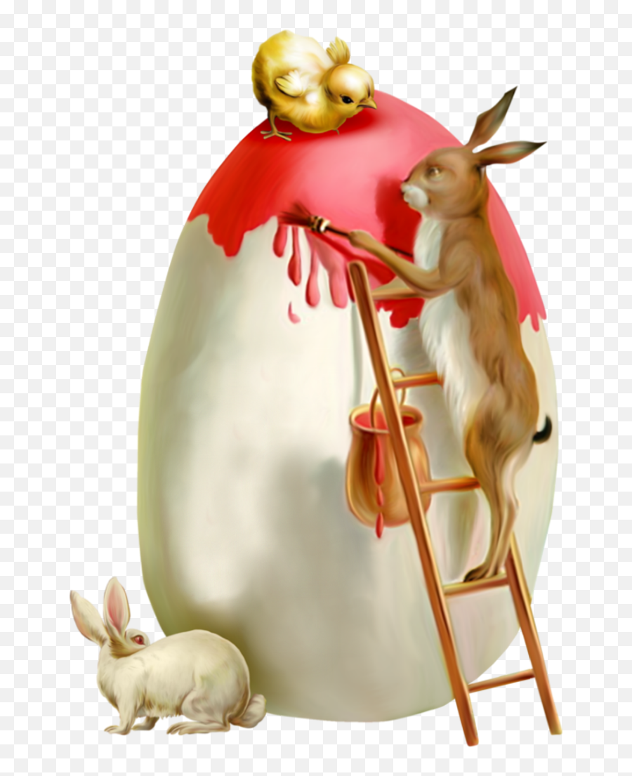 Rabbit Egg Paint Animal Drawing - Easter Vintage Emoji,Rabbit Egg Emoji