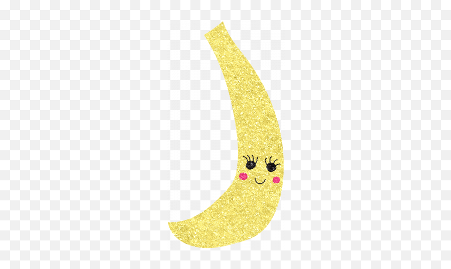 Glitter Banana Graphic - Moon Emoji,Horseshoe Emoticon