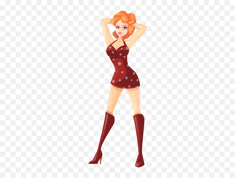 Woman In Stripper Clothes - Woman In Short Skirt Cartoon Emoji,Dancer Emoji Costume