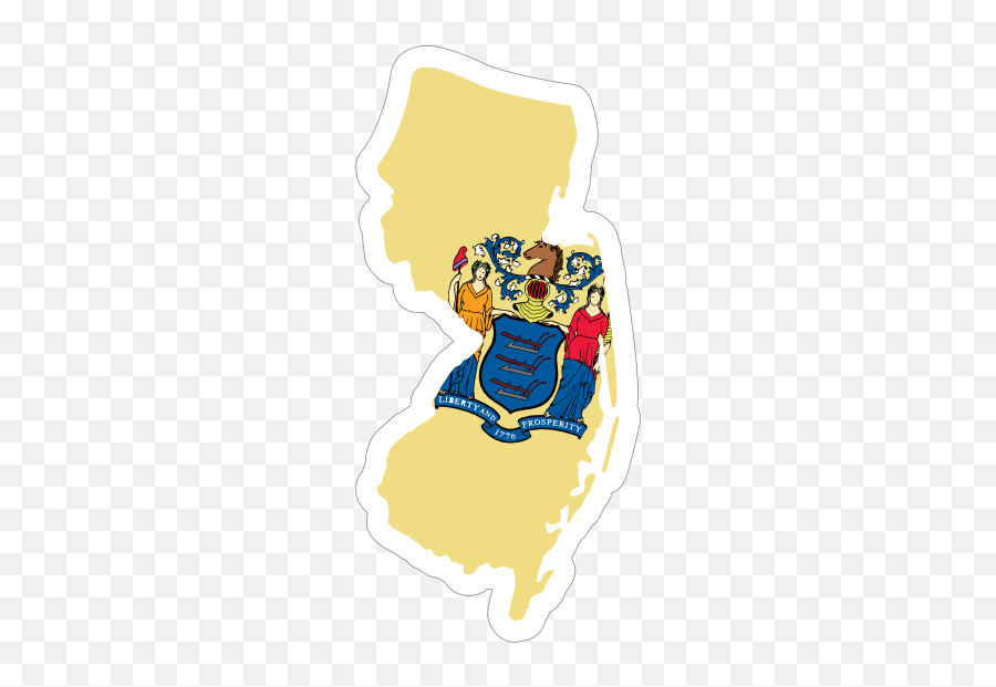 New Jersey Flag State Sticker - Illustration Emoji,Louisiana Creole Flag Emoji