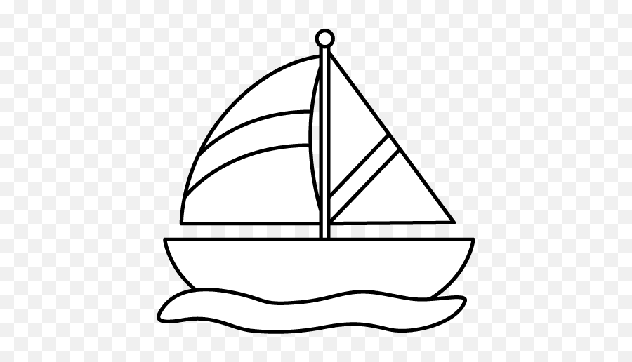 Sailboat Boat Clipart Black And White - Boat Black And White Emoji,Sailboat Emoji